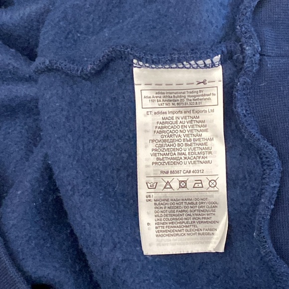 Adidas Hoodie - Navy Blue - Large - Picture 6 of 8